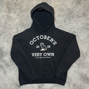 OVO Octobers Very Own Collegiate Hoodie Black Mens Size Small EUC